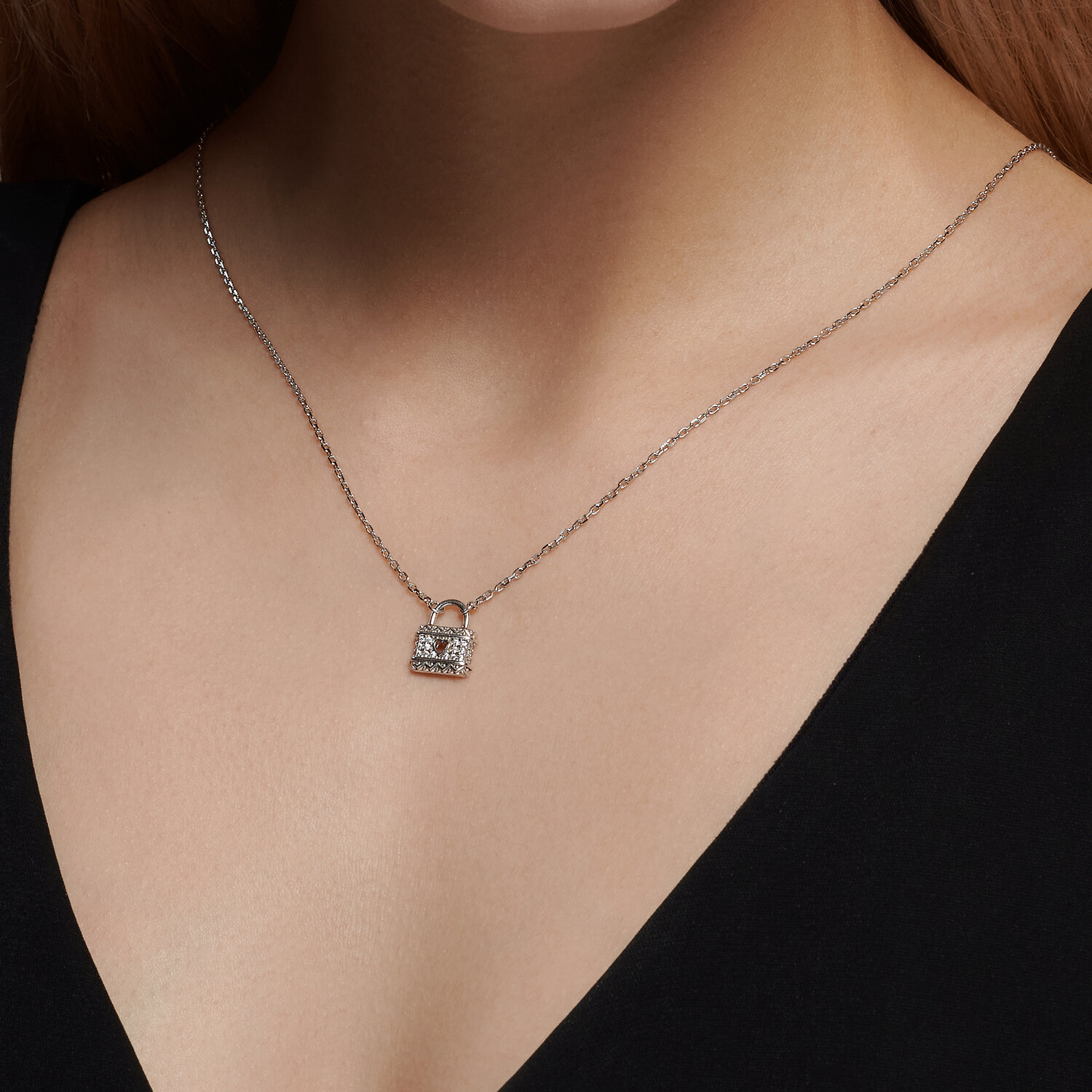 Colier Sokolov din argint cu zirconii - image 3