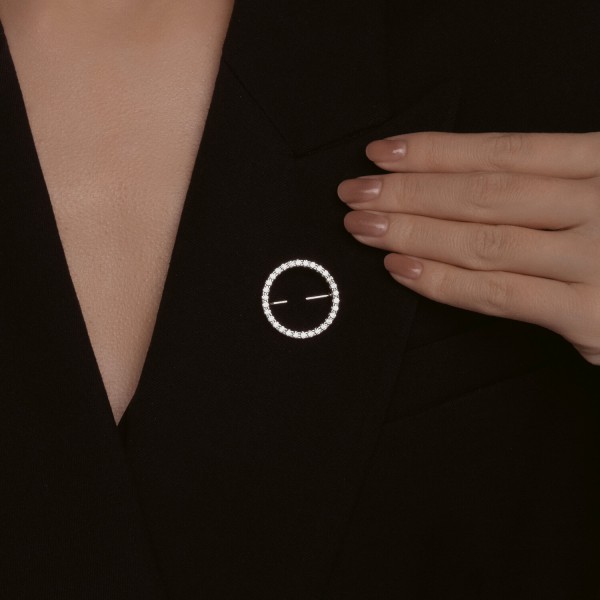 Broșă Sokolov din argint cu zirconii - image 3