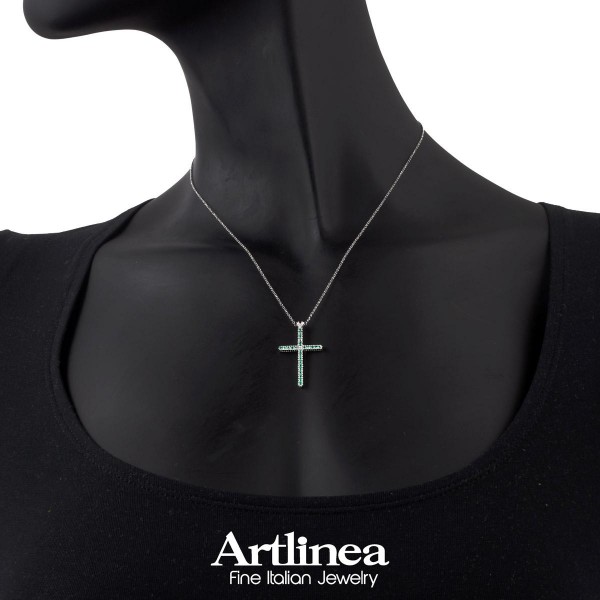 Colier Artlinea din aur alb cu diamante și rubine