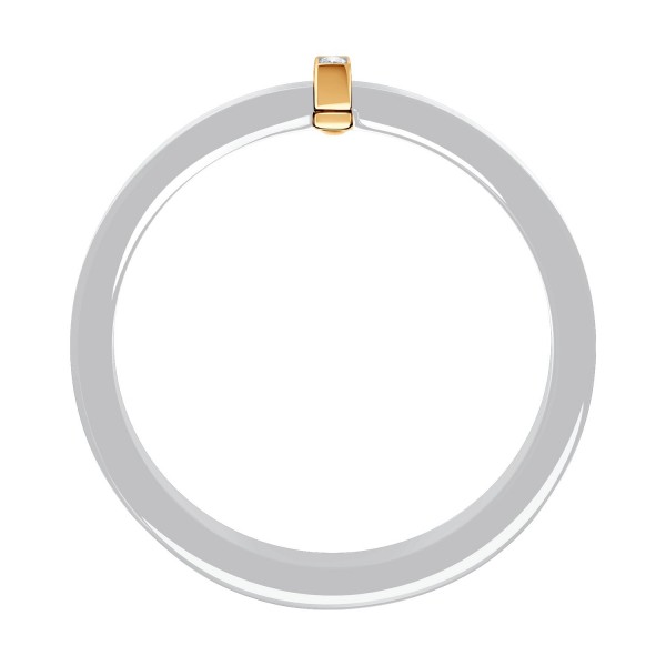 Inel Sokolov din ceramica cu aur si diamante