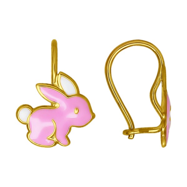 Cercei Sokolov din aur galben cu emal