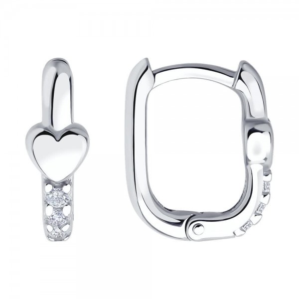 Cercei Sokolov din argint cu zirconii