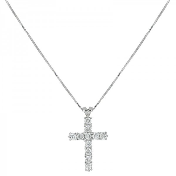 Colier Artlinea din aur alb cu diamante