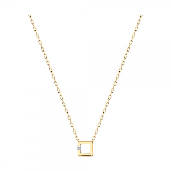 Colier Sokolov din aur cu zirconiu