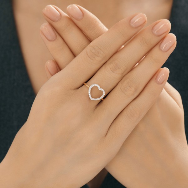 Inel Sokolov din aur cu zirconii - image 4